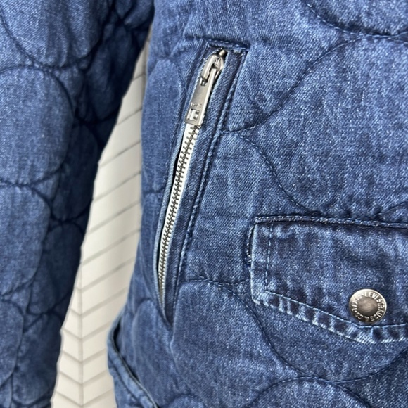 Levi's Quilted Denim Jacket Sherpa Moto - Picture 5 of 16